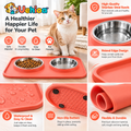 Uehioa™ Double-Bowl Silicone Feeding Mat product details