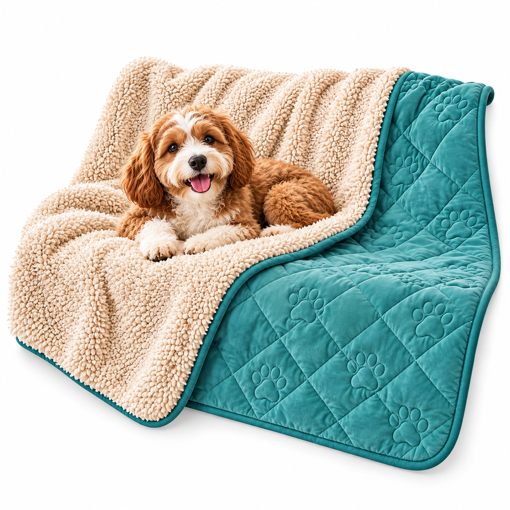 Uehioa™ Reversible Sherpa Pet Blanket full product view