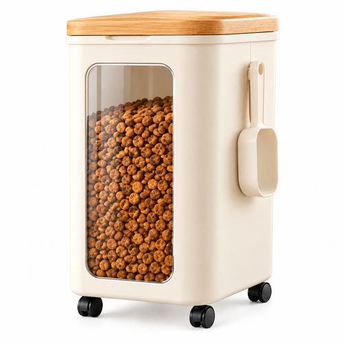 Uehioa™ Airtight Rolling Pet Food Storage Bin full product view