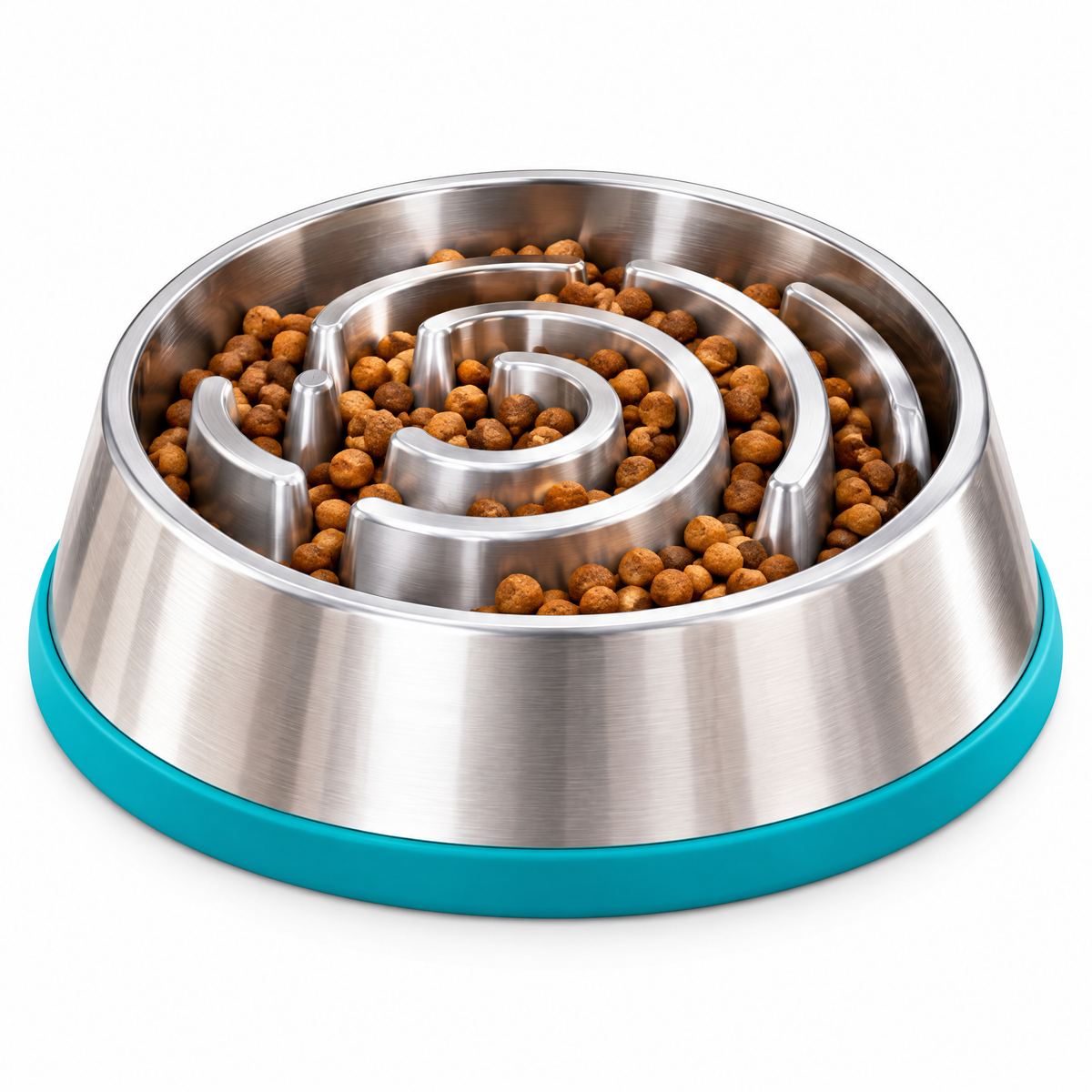 Uehioa™ Stainless Steel Slow Feeder Dog Bowl full product view