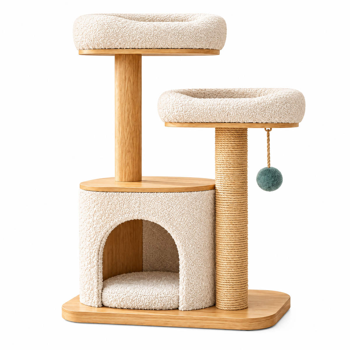 Uehioa™ Modern Multi-Level Cat Tree full product view